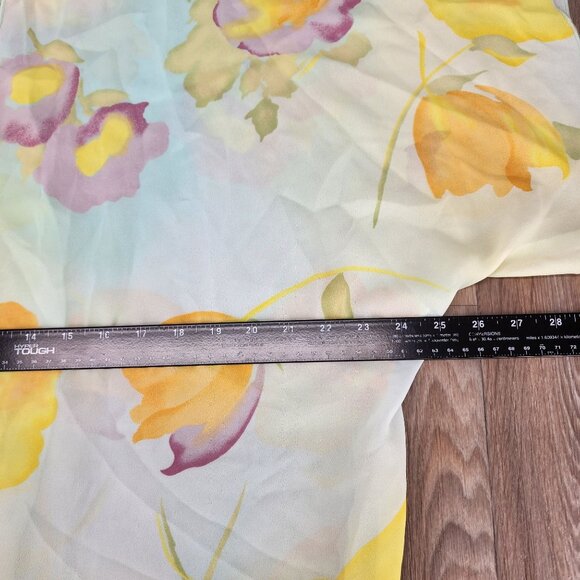 Body Chic Women's Size Large VTG Made in USA Floral Open Front Kimono Robe Wrap - Picture 10 of 13